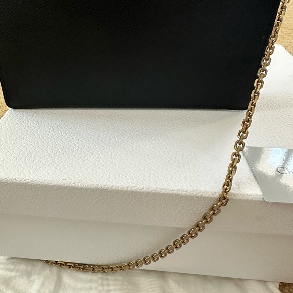 Dior Saddle Wallet on Chain bag. Black - Picture 4 of 8